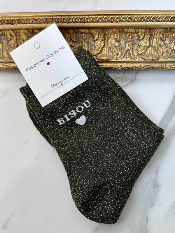 Chaussettes paillettes Bisou